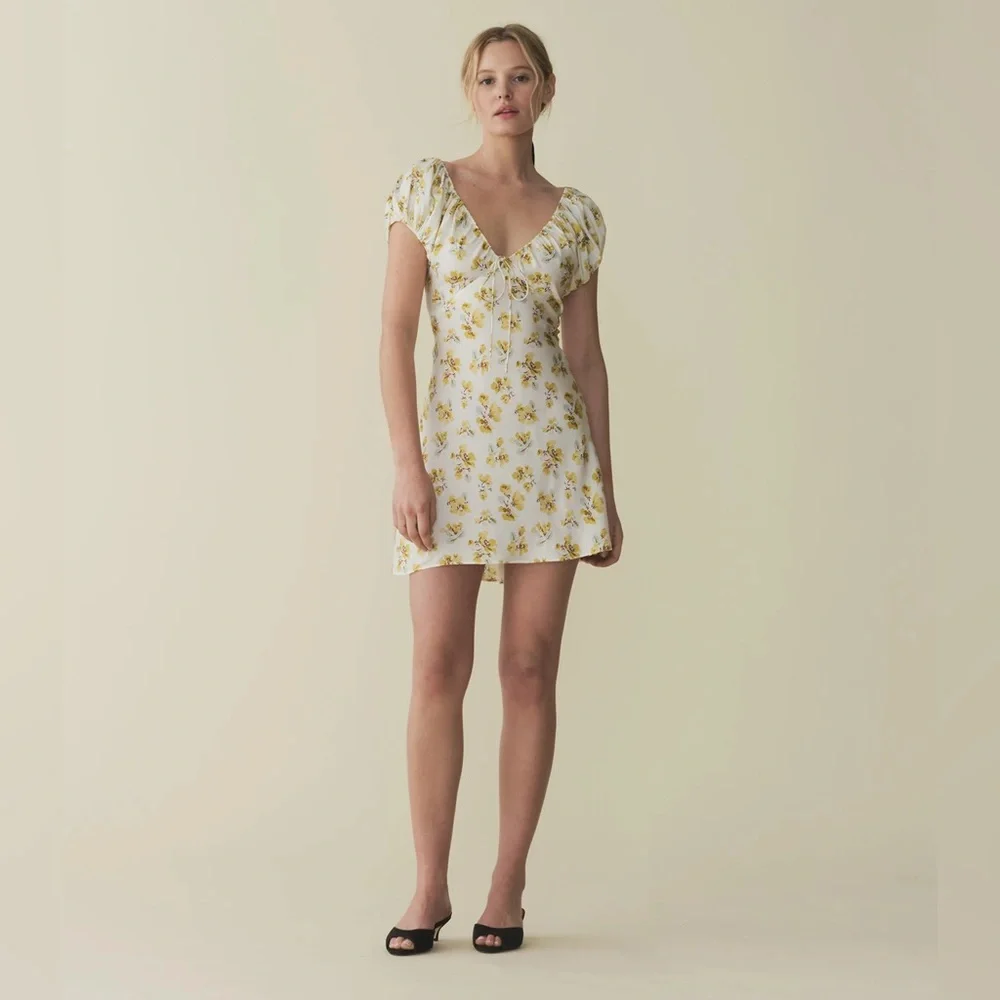 DOEN SERA DRESS IN Gold Frolicking Floral, brand new, never worn, No flaws.